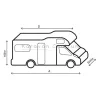 Camper Cover 12M alkóvos lakóautó téli-nyári védőponyva, 600 cm