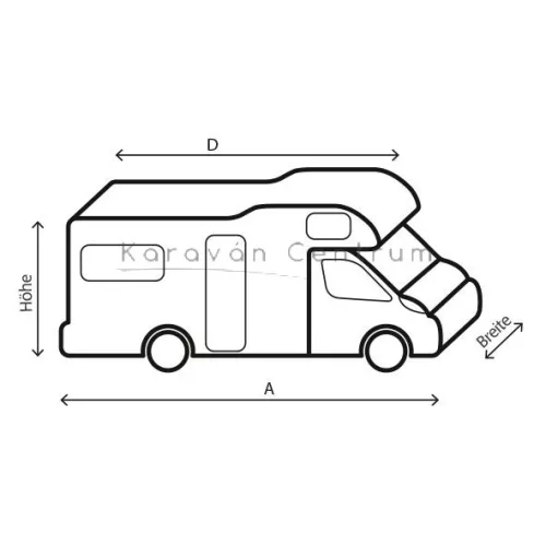 Camper Cover 12M alkóvos lakóautó téli-nyári védőponyva, 600 cm