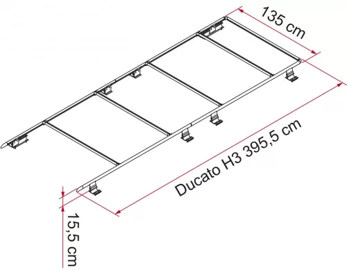 Fiamma Roof Rail Ducato H3 tetőkeret