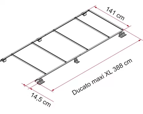Fiamma Roof Rail Ducato Maxi XL tetőkeret