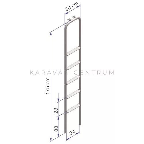 Thule Single 5 alkóvlétra, 175 cm