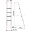 Fiamma DeLuxe 4B alkóvlétra, 150 cm