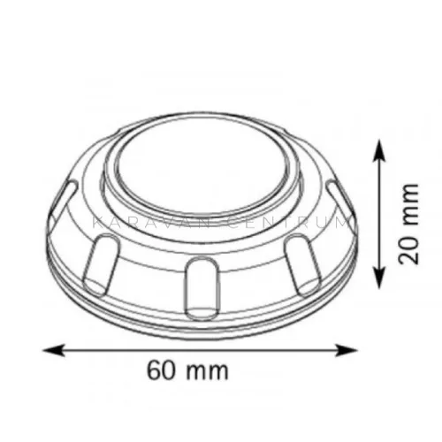 Froli mágneses ajtórögzítő ø 60 x 20 mm, fekete