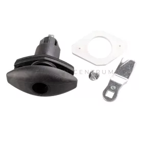 Safe-Tec Ellipse forgózár  78 x 42 mm STS, fekete