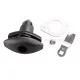 Safe-Tec Ellipse forgózár  78 x 42 mm STS, fekete