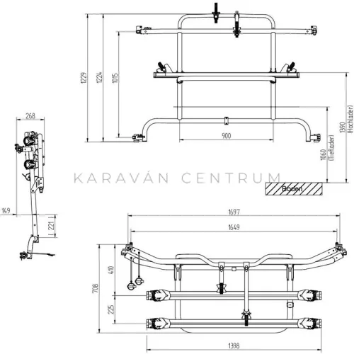 EuroCarry kerékpártartó Crafter 2016-2024, MAN TGE 2017-től - 68201