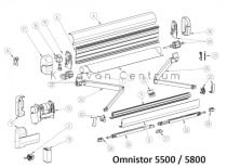 Támasztóláb Omnistor 5500/5800 előtetőhöz, 400-600 cm