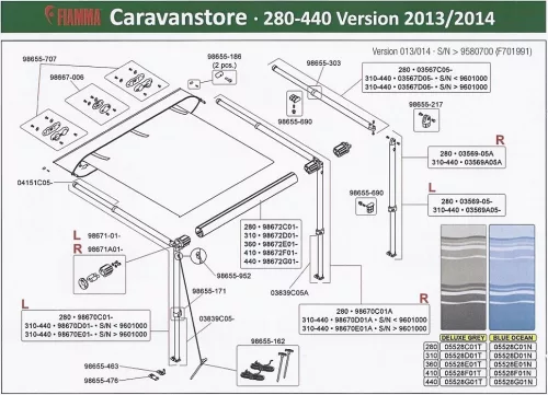 Fiamma Caravanstore jobb oldali támasztóláb