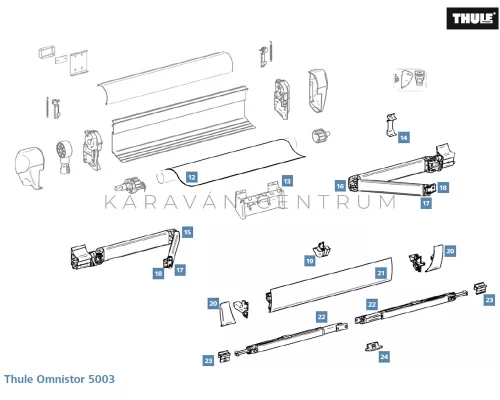 Thule/Omnistor támasztóláb, 350 - 450 cm - 1500601612