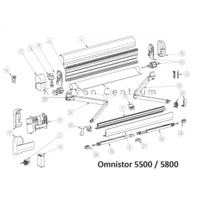   Támasztóláb középső rögzítő Omnistor 5500/5800 előtetőhöz