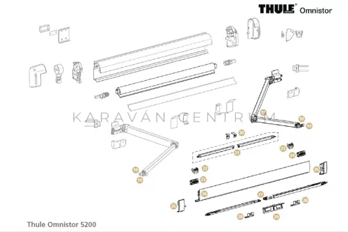 Thule/Omnistor 5200 frontblende végzáró antracit, 1 pár - 1500603070