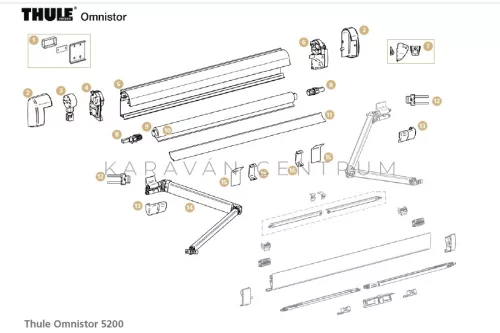 Thule/Omnistor 5200 rafter rögzítőszett - 1500603099