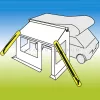 Fiamma Tie Down S Caravanstore előtető viharszett, fekete