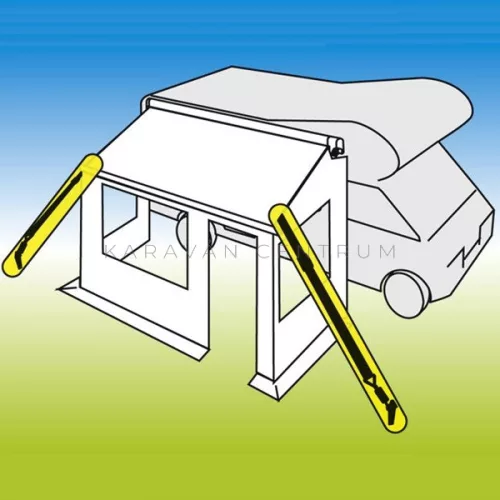 Fiamma Tie Down S Caravanstore előtető viharszett, fekete