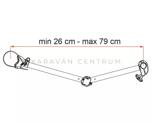 Fiamma Bike-Block Pro S D3 kerékpárrögzítő kar, alu-fekete