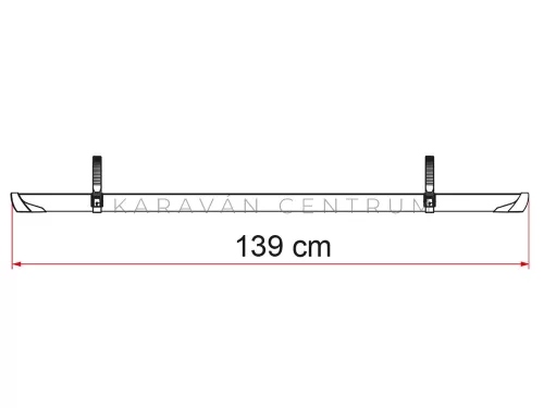 Fiamma Rail Plus XL kerékpártartó sín, alu-fekete
