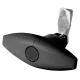 Safe-Tec Ellipse forgózár 110 x 42 mm STS, fekete