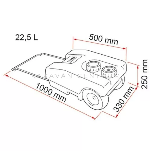 Fiamma Roll-Tank 23 F kerekes víztartály