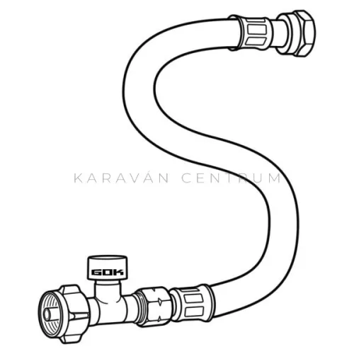 GOK ConnectDrive nagynyomású gáztömlő G.12, 75 cm