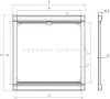 Dometic DB1R szúnyoghálós ablakroló, 1180 x 530 mm