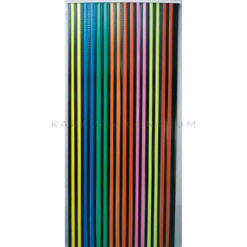 Conacord szalagfüggöny 90 x 200 cm, Multicolor-fekete