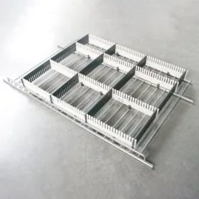 Purvario osztórendszer 330 x  30 mm, sötétszürke/világosszürke