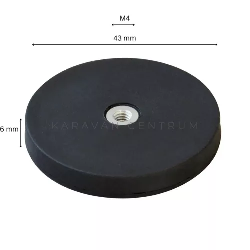 flexiMAGs mágnes ø 43 mm 4 db, fekete