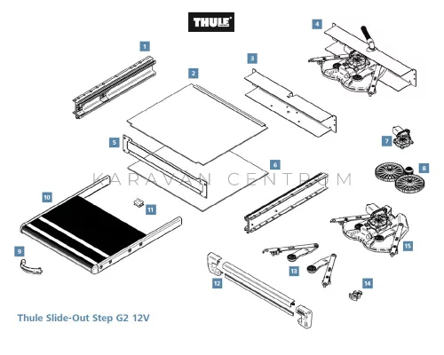 Thule Slide-Out Step G2 12V fogaskerék szett - 1500603648