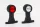 Fristom FT-009 B LED pozíciólámpa, piros/fehér