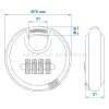 KC1317 számzáras biztonsági diszkosz lakat ø 70 x 20 mm