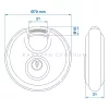 KC1319 biztonsági diszkosz lakat ø 70 x 20 mm, 2 db-os szett