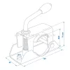 KC1515 utánfutó támasztó csőláb szett, ø 48 x 650 mm