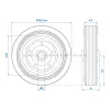 KC1540 tartalék kerék ø 200 x 50 mm