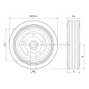 KC1541 tartalék kerék ø 200 x 60 mm