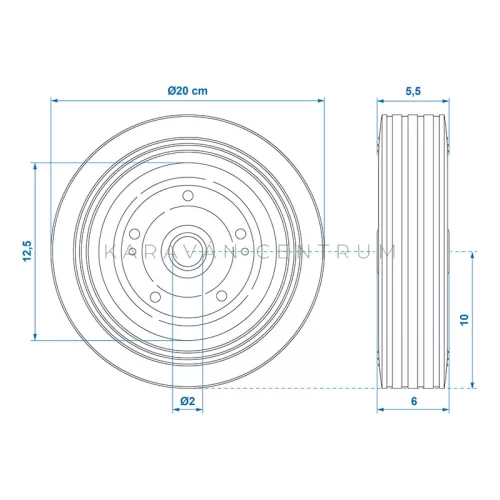 KC1541 tartalék kerék ø 200 x 60 mm