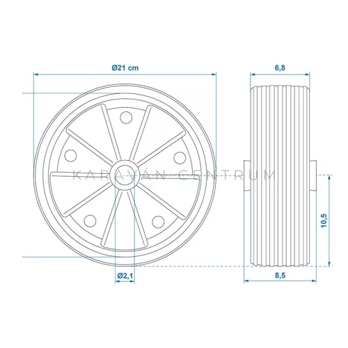 KC1549 tartalék kerék ø 215 x 70 mm