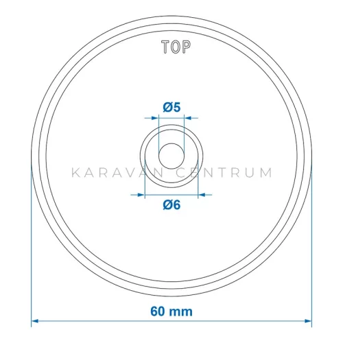 KC3756 fényvisszaverő prizma ø 60 mm, fehér