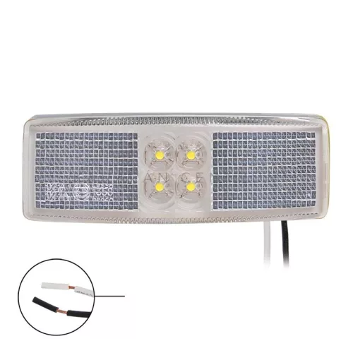 KC3881 LED első helyzetjelző lámpa prizmával 110 x 40 mm, fehér
