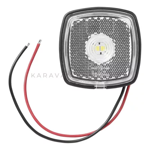 KC3991 LED első helyzetjelző lámpa prizmával 61 x 61 mm, fehér