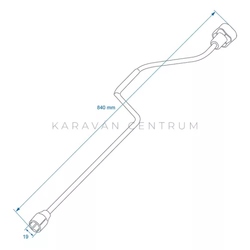 PP0027 kézi tekerő, 840 mm