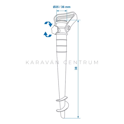 ProPlus napernyőtartó ø 36 mm