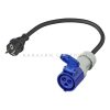Adapterkábel CEE aljzat - lengő dugvilla 3 x 1,5 mm², 40 cm Adapterkábel CEE aljzat - lengő dugvilla 3 x 1,5 mm², 40 cm