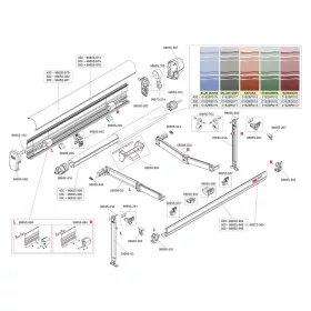  Fiamma F45L fehér alkatrészek, 450-550 cm